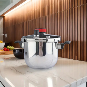 🔥 ¡Cocina más rápido y seguro con nuestra Olla a Presión de Acero Inoxidable de 5 Litros moderna! 🔥