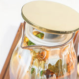 ¡ELEGANTE JUEGO DE JARRA CON 6 TAZAS DE VIDRIO BOROSILICATO LIBRE DE PBA !