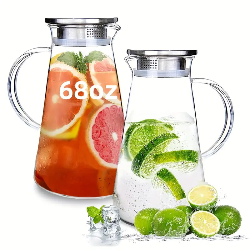 🍹ELEGANTANTE JARRA DE VIDRIO BOROSILICATO🍵