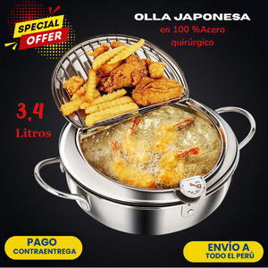 🫕MEGA OLLA FREIDORA JAPONESA 2 en 1🫕