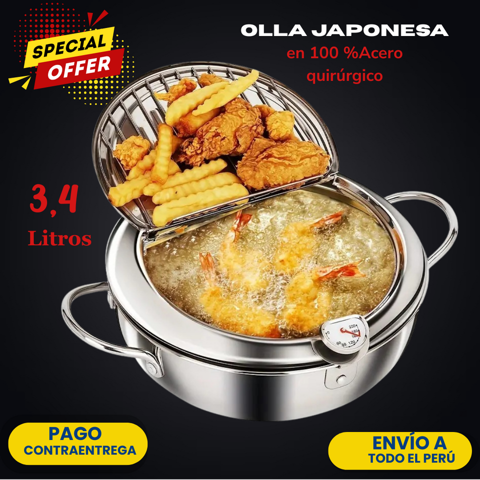 🫕MEGA OLLA FREIDORA JAPONESA 2 en 1🫕