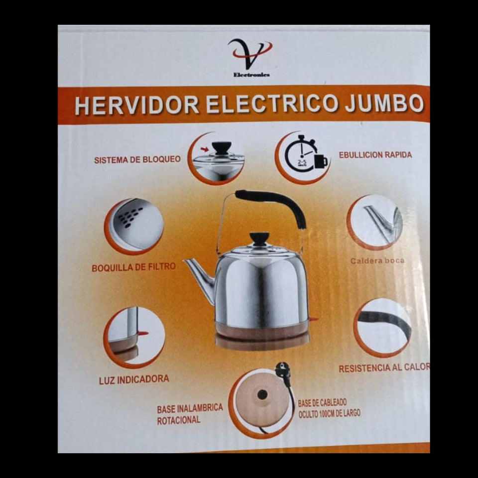 MODERNA TETERA ELECTRONICA DE ACERO INOXIDABLE  CAPACIDAD PARA TODA LA FAMILIA
