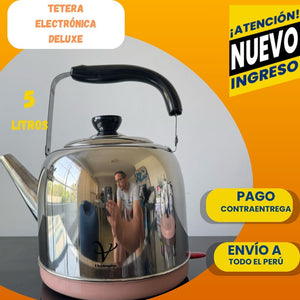 MODERNA TETERA ELECTRONICA DE ACERO INOXIDABLE  CAPACIDAD PARA TODA LA FAMILIA