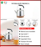 MODERNA TETERA ELECTRONICA DE ACERO INOXIDABLE  CAPACIDAD PARA TODA LA FAMILIA