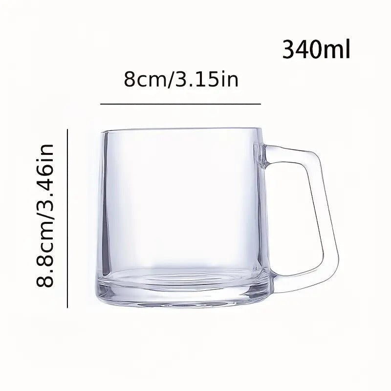 🎁 ELEGANTE JUEGO DE 3 TAZAS DE VIDRIO MODERNO Y SOSTIFICADO 🎁