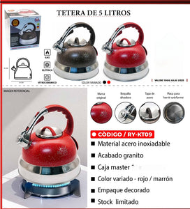 Tetera ROYAL 5 Litros – colores Intensos & Acero Inoxidable marca original
