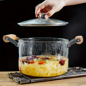 💥¡¡ELEGANTE  OLLA  DE VIDRIO  BOROSILICATO LIBRE DE PLOMO, PREPARA TUS ALIMENTOS MAS SALUDABLE !💥
